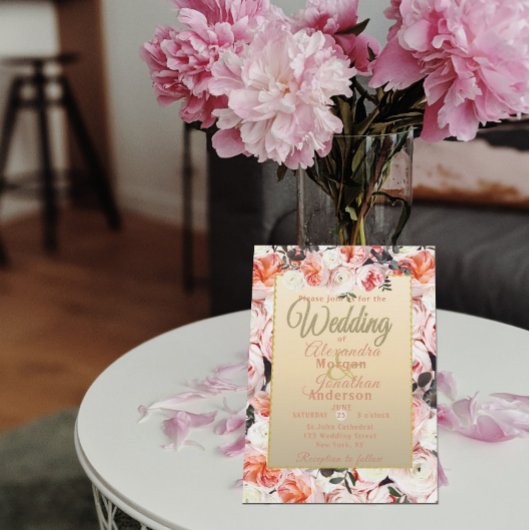 Roze pinda's en eucalyptus Leaves Bouquet Wedding Kaart