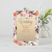 Roze pinda's en eucalyptus Leaves Bouquet Wedding Kaart (Staand voorkant)