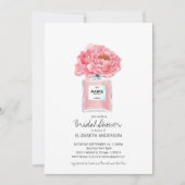 Roze pinda's en Vrijgezellenfeest van parfum Kaart (Voorkant)