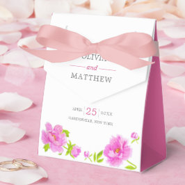 Roze pinda's Floral Magenta Wedding for Box Bedankdoosjes