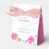 Roze pinda's Floral Magenta Wedding for Box Bedankdoosjes (Voorkant Zijde)