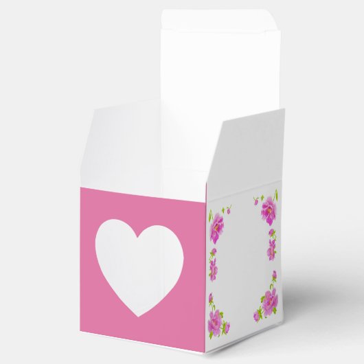 Roze pinda's Floral roze mini-bruiloft tissue boxe Bedankdoosjes (Geopend)