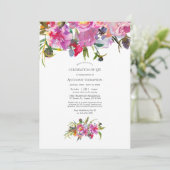  roze pinda's - Florale viering van het leven Kaart (Staand voorkant)