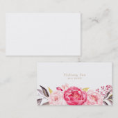 Roze pinda's Flowers Waterverf Visitekaartje (Voorkant / Achterkant)