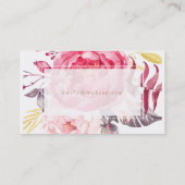 Roze pinda's Flowers Waterverf Visitekaartje (Achterkant)