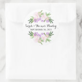Roze pinda's I Floral Wedding Sticker (Tas)
