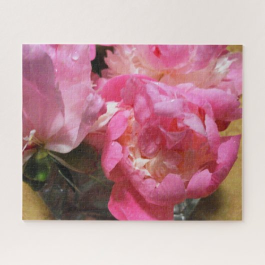 Roze pinda's in Vase Foto Muismat Legpuzzel (Horizontaal)