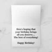 Roze pinda's Kaart met grote lettertypegang (Binnen)