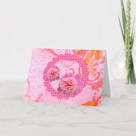 Roze pinda's Kaart met grote lettertypegang