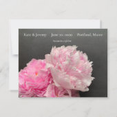 Roze pinda's met tekstruimte save the date (Achterkant)