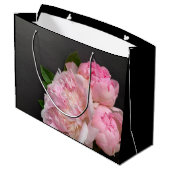 Roze pinda's op donkere achtergrond groot cadeauzakje (Achterkant Gekanteld)