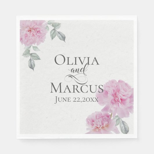 Roze pinda's op rijstpapiertextuur servet (Voorkant)