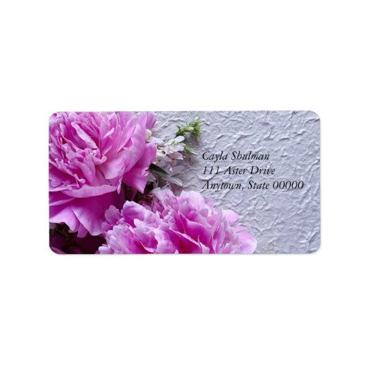 Roze pinda's op texturen etiket (Voorkant)