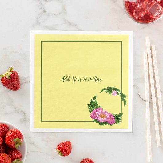 Roze pinda's Paper Napkin Servet (Insitu)