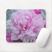 Roze pinda's/pony Flower Mouse Mat. Muismat (Met muis)