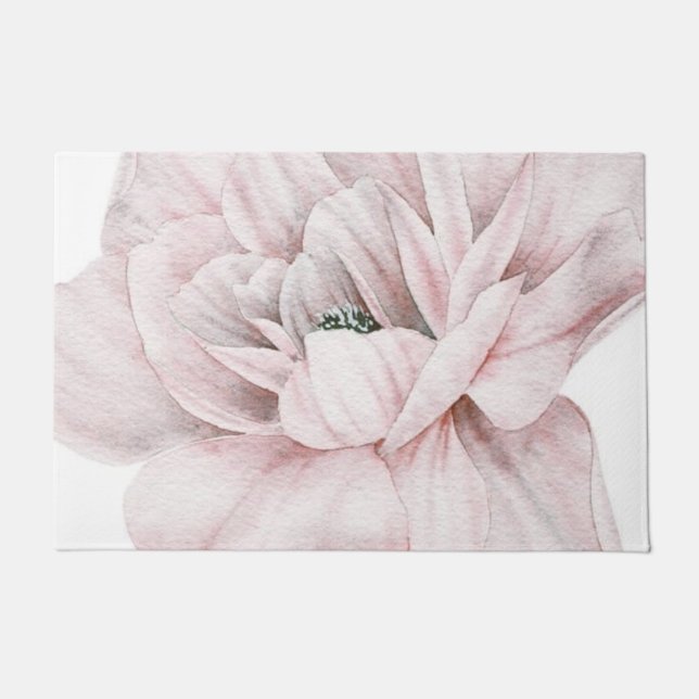 Roze pinda's, romantisch, bruiloft, , shabby, chic deurmat (Voorkant)