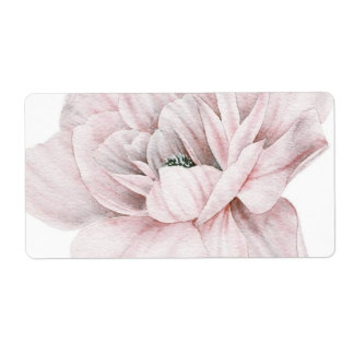 Roze pinda's, romantisch, bruiloft, , shabby, chic etiket