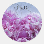 Roze pinda's ronde sticker (Voorkant)