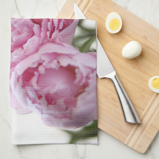 Roze pinda's theedoek (Quarter Fold)