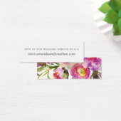  roze pinda's Waterverf bruiloft RSVP Mini Visitekaartjes (Bureau)