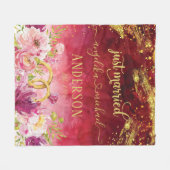 Roze pinda's Weddenschap Ring Red Gold, alleen get Fleece Deken (Voorkant (Horizontaal))