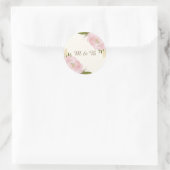  roze pinda's Wedding Monogram Sticker (Tas)