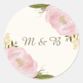 roze pinda's Wedding Monogram Sticker (Voorkant)