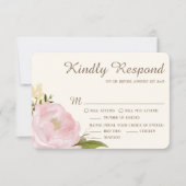  roze pinda's Wedding RSVP Kaart II (Voorkant)