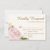  roze pinda's Wedding RSVP Kaart III (Voorkant)