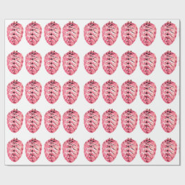 Roze Pinecones inpakpapier