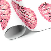 Roze Pinecones inpakpapier (Rol Hoek)