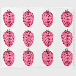 Roze Pinecones inpakpapier