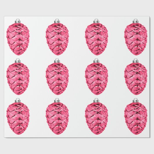 Roze Pinecones inpakpapier (Vlak)
