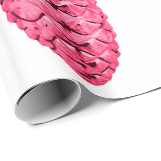 Roze Pinecones inpakpapier (Rol Hoek)