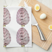 Roze Pinecones Keukenhanddoek (Quarter Fold)
