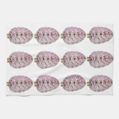 Roze Pinecones Keukenhanddoek (Horizontaal)