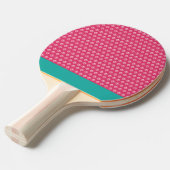 Roze pingpong tafeltennisbatje (Voorkant Gekanteld)