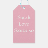 Roze Pinguïn gepersonaliseerd Cadeaulabel (Achterkant)