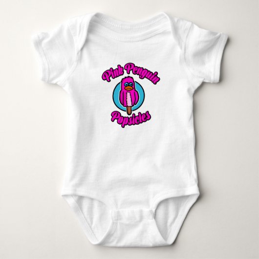 Roze Pinguin Ijslolly Romper (Voorkant)