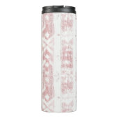 Roze Pinguïn Sneeuwvlokken Kerstmis Thermosbeker (Achterkant)