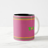 Roze Pink  Tweekleurige Koffiemok (Voorkant rechts)
