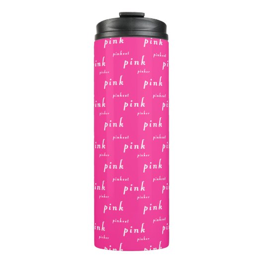 Roze Pinker Pinkest Design Thermosbeker (Voorkant)