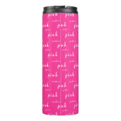 Roze Pinker Pinkest Design Thermosbeker (Achterkant)