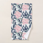 Roze pinkroze roze roze bloem tuinbouquet bad handdoek (Handdoek)