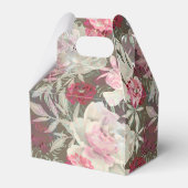 Roze pinkroze roze roze bloem tuinbouquet bedankdoosjes (Achterkant)