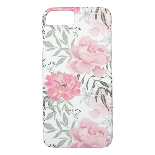 Roze pinkroze roze roze bloem tuinbouquet Case-Mate iPhone case (Achterkant)