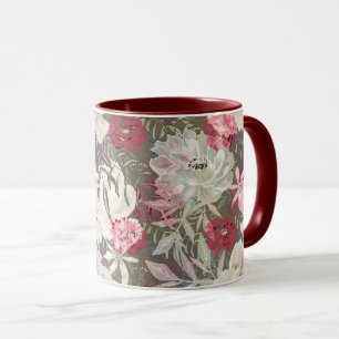 Roze pinkroze roze roze bloem tuinbouquet mok