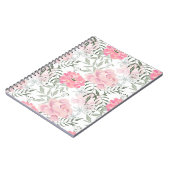 Roze pinkroze roze roze bloem tuinbouquet notitieboek (Linkerzijde)