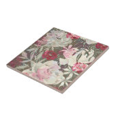 Roze pinkroze roze roze bloem tuinbouquet tegeltje (Zijkant)