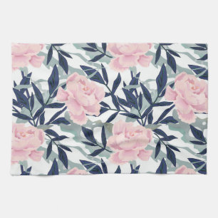 Roze pinkroze roze roze bloem tuinbouquet theedoek